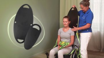 Einsatz des Flexi Board Oval – Liftertuch einbetten
